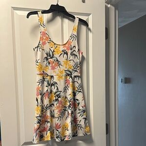 H&M Divided Floral Dress with Pink and Yellow Accents